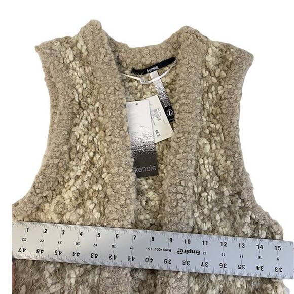 NWT KENSIE Sweater Vest L Chubby Open Front  Sweater Cabin Core Acorn - Picture 9 of 12